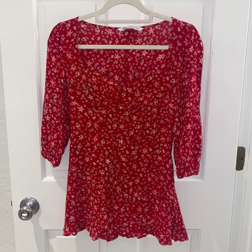 Red Zara mini dress